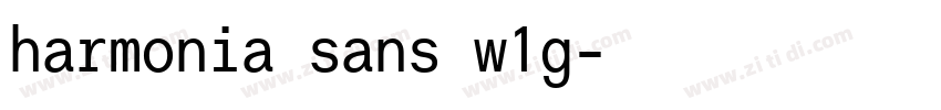 harmonia sans w1g字体转换